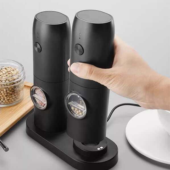 ImprovedHome™ Salt And Pepper Grinder Rechargeable Set