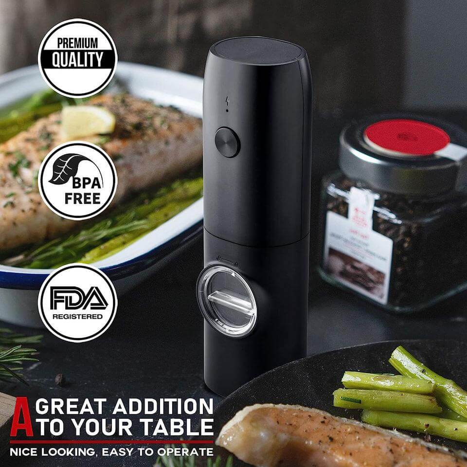 ImprovedHome™ Salt And Pepper Grinder Rechargeable Set